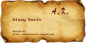 Alexy Kevin névjegykártya